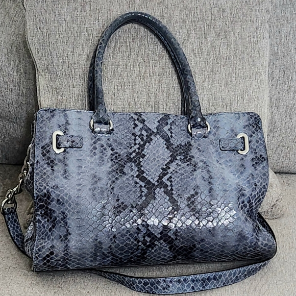 Michael Kors Hamilton Python Satchel Shoulder Bag - Picture 10 of 10